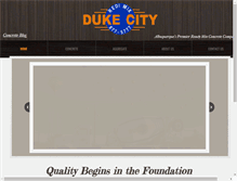 Tablet Screenshot of dukecityredimix.com